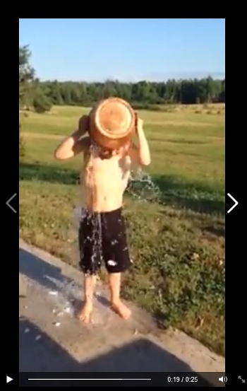 Isaac Neva taking ALS Ice Bucket Challenge for Daddy